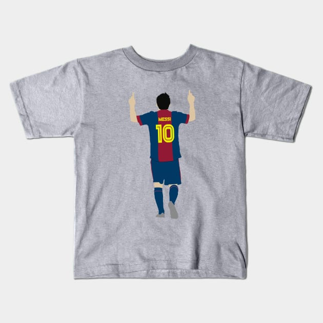 Lionel Messi 10 Kids T-Shirt by CulturedVisuals